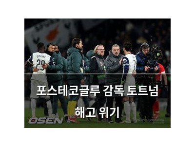 포스테코글루 감독 토트넘 해고 위기