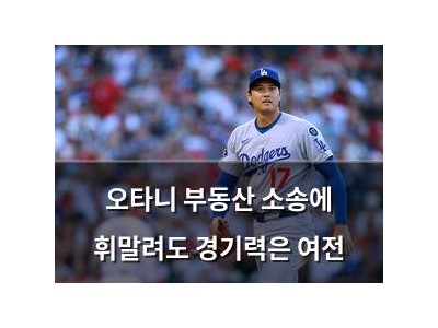 오타니 부동산 소송에 휘말려도 경기력은 여전