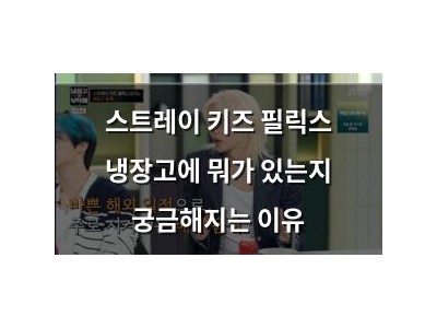 스트레이 키즈 필릭스 냉장고에 뭐가 있는지 궁금해지는 이유