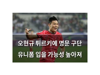 오현규 튀르키예 명문 구단 유니폼 입을 가능성 높아져