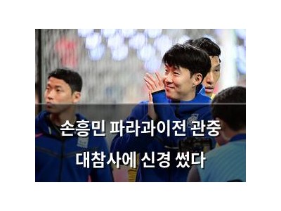 손흥민 파라과이전 관중 대참사에 신경 썼다
