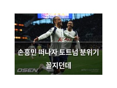손흥민 떠나자 토트넘 분위기 꼴지던데