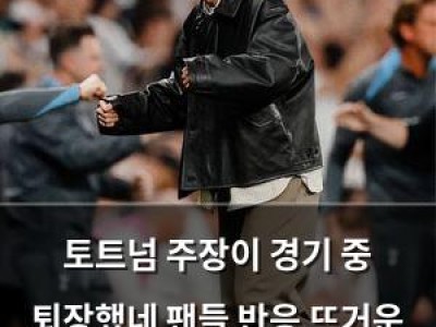 토트넘 주장이 경기 중 퇴장했네 팬들 반응 뜨거운 듯