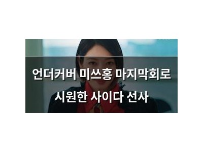 언더커버 미쓰홍 마지막회로 시원한 사이다 선사